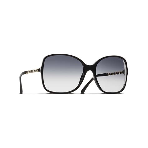 chanel sunglasses 5310|Square Sunglasses Acetate & Lambskin Black..